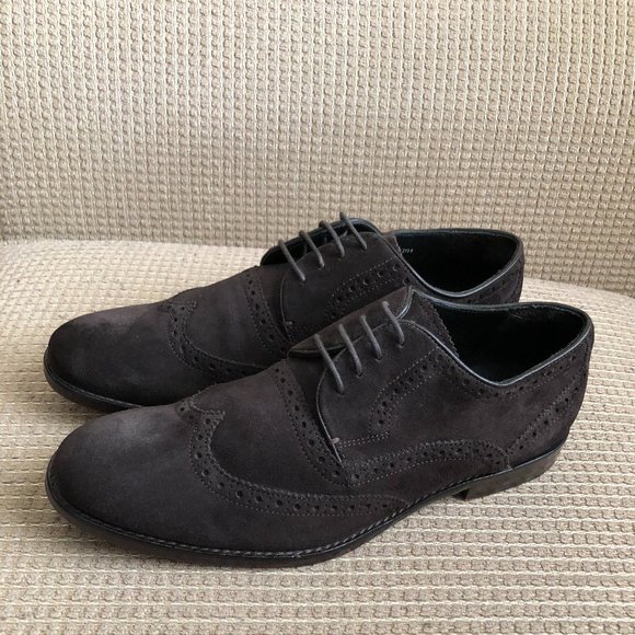 John Varvatos Luxe Men\'s Brown Suede Oxfords Lot main image 4